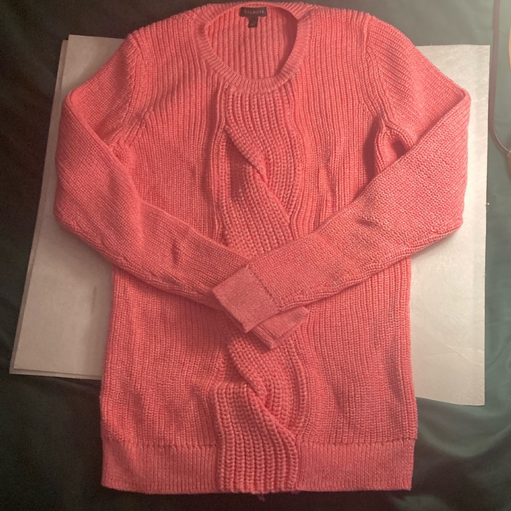 Pink Cable Knit Sweater